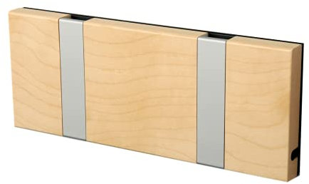 Knax Garderobe Waagerecht Ahorn 2 Haken, Grau