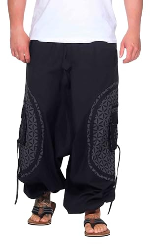 Kunst und Magie Trendige Haremshose Bunte Muster Goa Hippie Hose