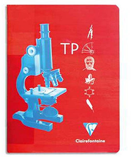 Lot de 10 Cahiers travaux pratiques reliure piqûre, Format 24 x 32 cm, 32 pages unies 120g + 32 pages grands carreaux 90g