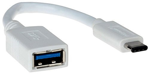 Techgear® – Tipo C USB 3.1 OTG cavo adattatore per Samsung Galaxy Note 7 – on the go USB tipo C a USB femmina adattatore host [bianco]