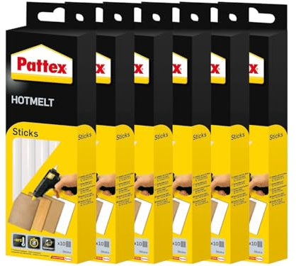 6 x Pattex Patronen 10ST 200g Heißklebe Sticks