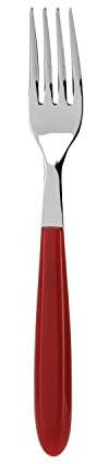 KASANOVA Forchetta Rossa Vero EME in Acciaio Inox Rosso Tavola
