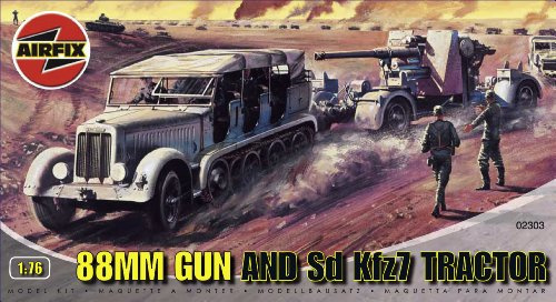 Airfix A02303 88mm Gun & Tractor 1:76 Scale Series 2 Plastic Model Kit