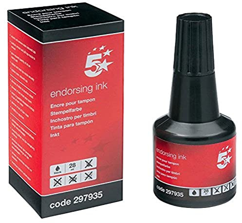 5 Star Office Endorsing Ink 28ml Black