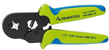 Rennsteig Aderendhülsencrimpzange PEW8.84 (2 profilierte / 2 glatte Crimpflächen; 0,08-10 mm², AWG: 28-7) 610 084 3 2