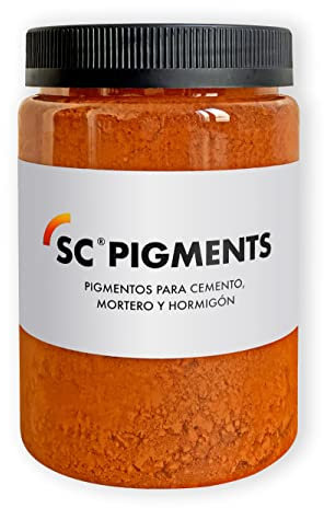 SERRA CIMENTS SC Pigments® Pigmentos colorantes para teñir cemento, mortero, hormigón, yeso, cal. (Naranja) 500g