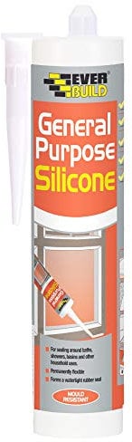 Everbuild General Purpose Silicone Sealant – Waterproof – Suitable for Interior and Exterior Use – White – 280ml