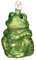 Old World Christmas Sea and Water Animals Glass Blown Ornaments for Christmas Tree Sitzender Frosch, Glas, Grün
