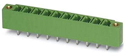 PHOENIX CONTACT MCV 1.510-GF-5.08 PCB header, 1.5 mm² nominal cross-section, green, 10 number of connections, article family MCV 1.5..-GF, pitch 5.08 mm, 50 pieces