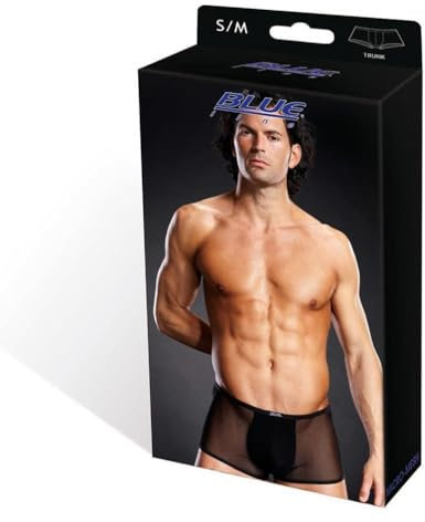 Blueline Men's Micro-Mesh Trunk, Black, Small/Medium