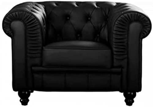 Menzzo Grand Fauteuil Chesterfield - Sessel Schwarz