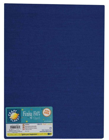 Craft Planet 9 x 12 Acrylic Felt, Royal Blue, Craft Felt Sheets, Coloured Square Sheets, Felt Crafting Fabric, Stick With Glue Adhesive, Pritt Stick, Felt Crafting Fabric For Sewing, Patchwork, Craft