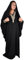 Egypt Bazar Klassische Abaya mit Kopftuch Festkleid, schwarz (56-58 (3XL))