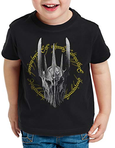 style3 Dunkle Ringe T-Shirt für Kinder Neuseeland Auenland, Größe:164