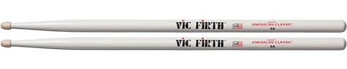 Vic Firth 5AW Drum-Stick 5A Amerikanische Klassik-Serie, Hickory, Holzspitze (2er pack)