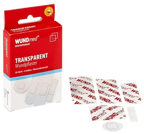 Wundmed Pflaster transparent wasserfest 4 Größen,20St