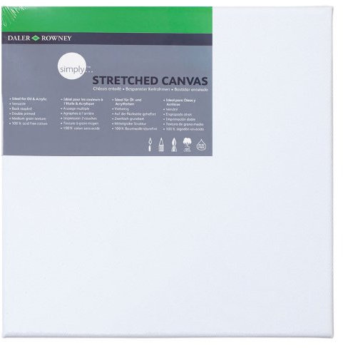 Daler Rowney – Blank artisti piatto Cavas – da dipingere (280g/m²) – diverse misure disponibili, Cotone, White, 100x100 cm