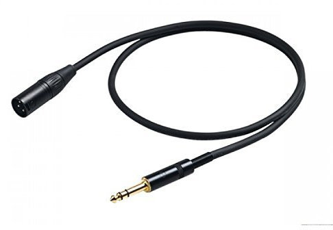 Proel CHL230LU1 Cavo professionale bilanciato Jack Stereo 6,3 a Cannon XLR Maschio 3P - 1mt