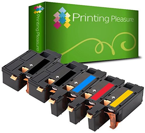Printing Pleasure 5er Set Premium Toner kompatibel für Dell 1250, 1250c, 1350, 1350cn, 1350cnw, 1355, 1355cn, 1355cnw, C1760, C1760nw, C1765, C1765nf, C1765nfw, C17XX