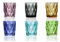 Brandani 54111 Set 6 Bicchieri Diamante colori assortiti vetro
