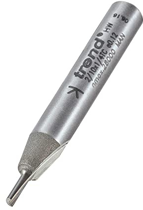Trend Single Flute Cutter, 1/4 Inch Shank, 2mm Cut Diameter, TCT | Tungsten Carbide Tipped Single Flute Cutter With 2mm Cut Diameter, 5mm Cut Length And 1/4 Inch Shank, 2/10X1/4TC