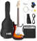 Max GigKit E Gitarre Set, E Guitar, Elektrogitarre mit Verstärker 40 Watt, Gitarrentasche, Plektrum, Gurt, Stimmgerät, Instrumentenkabel, Ersatzsaiten, 4/4 Electric Guitar, E Gitarren Set Sunburst