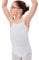 tanzmuster ® Ballettanzug Mädchen Träger - Leonie - aus Baumwolle, Ballettbody Ballett Trikot in weiß, Größe 152/158