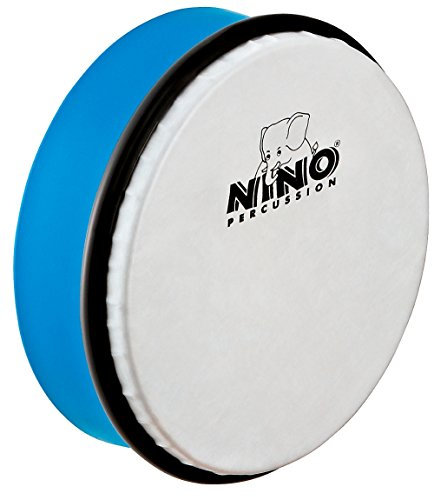 Nino Percussion Hand Drum Instrument - Kleine Handtrommel für Kinder ab 3 Jahren - Durchmesser 6 Zoll (ca. 15 cm) - Kunststoff, Blau (NINO4SB)