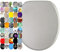 Sanilo Toilet Seat, Great Range of Colorful Toilet Seats, Stable Hinges, Easy to Mount (Glitter Silver)