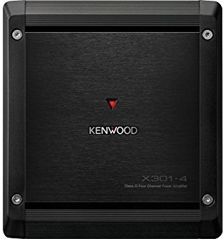 Kenwood X301-4 Class D 4-Channel Power Amplifier with 2 Ohm Load Stability Black