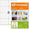 Printation Universal Etiketten 105 x 74 mm weiß bedruckbar auf 100 DIN A4 Bogen zu 2x4 8 pro Seite - 800 Adressetiketten selbstklebend 105x74 - Adressaufkleber Internetmarke Haftetiketten 3427 4626