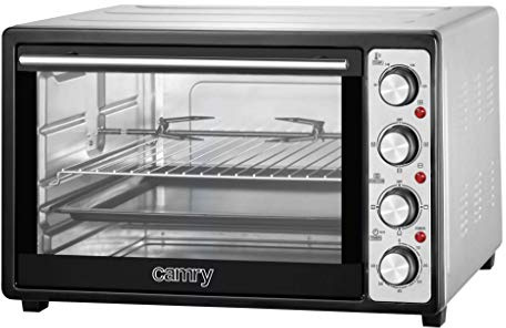 Backofen 2000W 43 L mit Umluft und Drehspieß Minibackofen 230°C Timer Mini