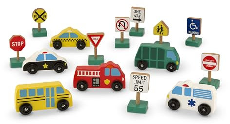 Wooden Vehicles and Traffic Signs