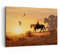 Bilder auf Leinwand 100x70cm Leinwandbild Pferd Cowboy Bauernhof Reiten Groß Wanddeko Bild Schlafzimmer Küche Deko Wandbilder Dekoration Wohnzimmer Wall Decor Canvas Wand Kunstdruck Art AA100x70-2955