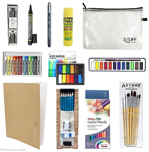 Artway GCSE & A-Level Course Art Kit – Back to School Art Supplies - Ideal Set for GCSE & A-Level Students