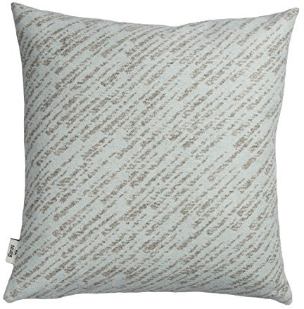 Roros Tweed Kissen – Lammfell Kissen: grau/blau (50 cm x 50 cm)