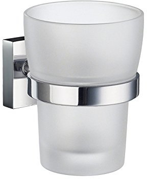 SMEDBO Halter mit Glas, poliertes Chrom, RK343, Haus, silber, 7,5 x 10 x 14,5 cm