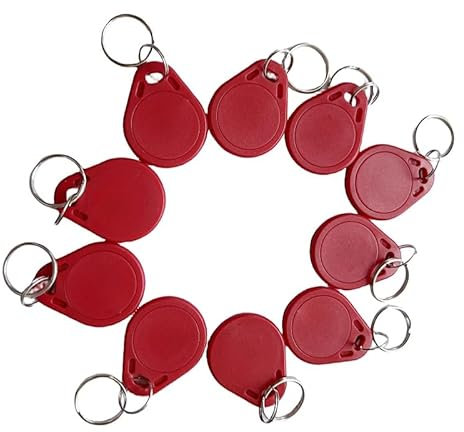 YARONGTECH® ISO14443A RFID Schlüsselanhänger 13.56MHz rot Nähe ABS IC Tags NFC MIFARE Classic 1K Tag für Zugriff Controll (100 Stück)