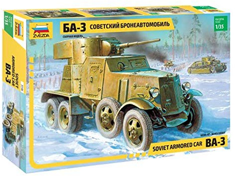 Zvezda 500783546-1:35 BA-3 WA - Plastikbausatz - Modellbausatz - Zusammenbauen - Bausatz - für Einsteiger - detailliert