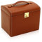 Friedrich|23, Schmuckkoffer, Cordoba, Leder, 26 x 18,5 x 23 cm, Eckig, Abschließbar, Mit Spiegel, Braun, 26391-3