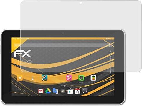 atFoliX Panzerfolie kompatibel mit Trekstor Volks-Tablet 10.1 1.Generation Schutzfolie, entspiegelnde und stoßdämpfende FX Folie (2X)