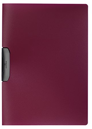 DURABLE Hunke & Jochheim Klemm-Mappe DURASWING®, PP, 30 Blatt, aubergine/dunkelrot