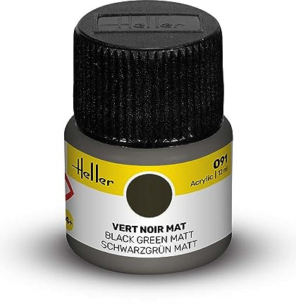 heller 9091 Acrylfarbe 091 Schwarzgrün matt