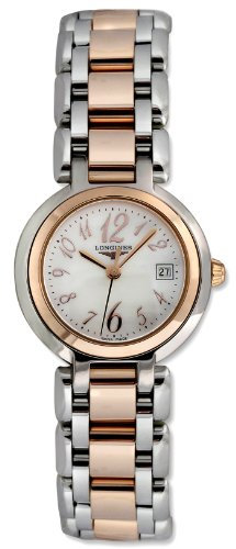 Longines PrimaLuna Two-Tone 18 K Roségold & Stahl Diamond Damen Luxury Watch L8.110.5.83.6, Armband