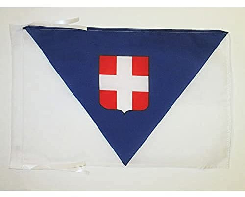 AZ FLAG - Drapeau Département de la Savoie - 45x30 cm - Pavillon Département Savoyard 100% Polyester avec Deux Cordelettes - 20g