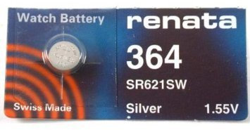 Renata Watch Battery 364 (Sr621Sw) by Renata