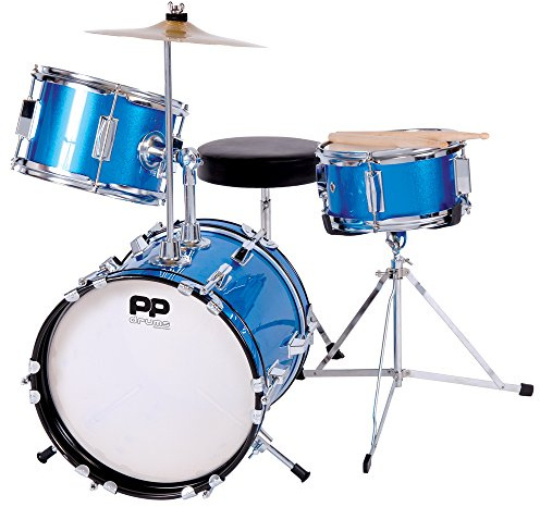 Performance Percussion PP101BL PP Drums Kinder Schlagzeug-Set (3 Stücke) blau-metallic