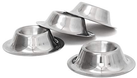 Relaxdays Coquetiers en inox lot de 4 pièces en acier inoxydable vaisselle ustensile petit-déjeuner cuisine oeufs à la coque, gris argenté, 8.5 x 8.5 x 2.5 cm