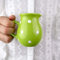 City to Cottage® Lime Green and White Polka Dot Handmade Hand Painted Small 150ml/5oz Ceramic Milk Jug Creamer Pourer