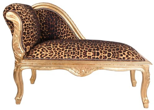 Unbekannt Canapé Recamiere Leopard Gold Sofa Palast Hocker Polstersitz Couch gepolstert Antikstil cat508a16 Palazzo Exklusiv
